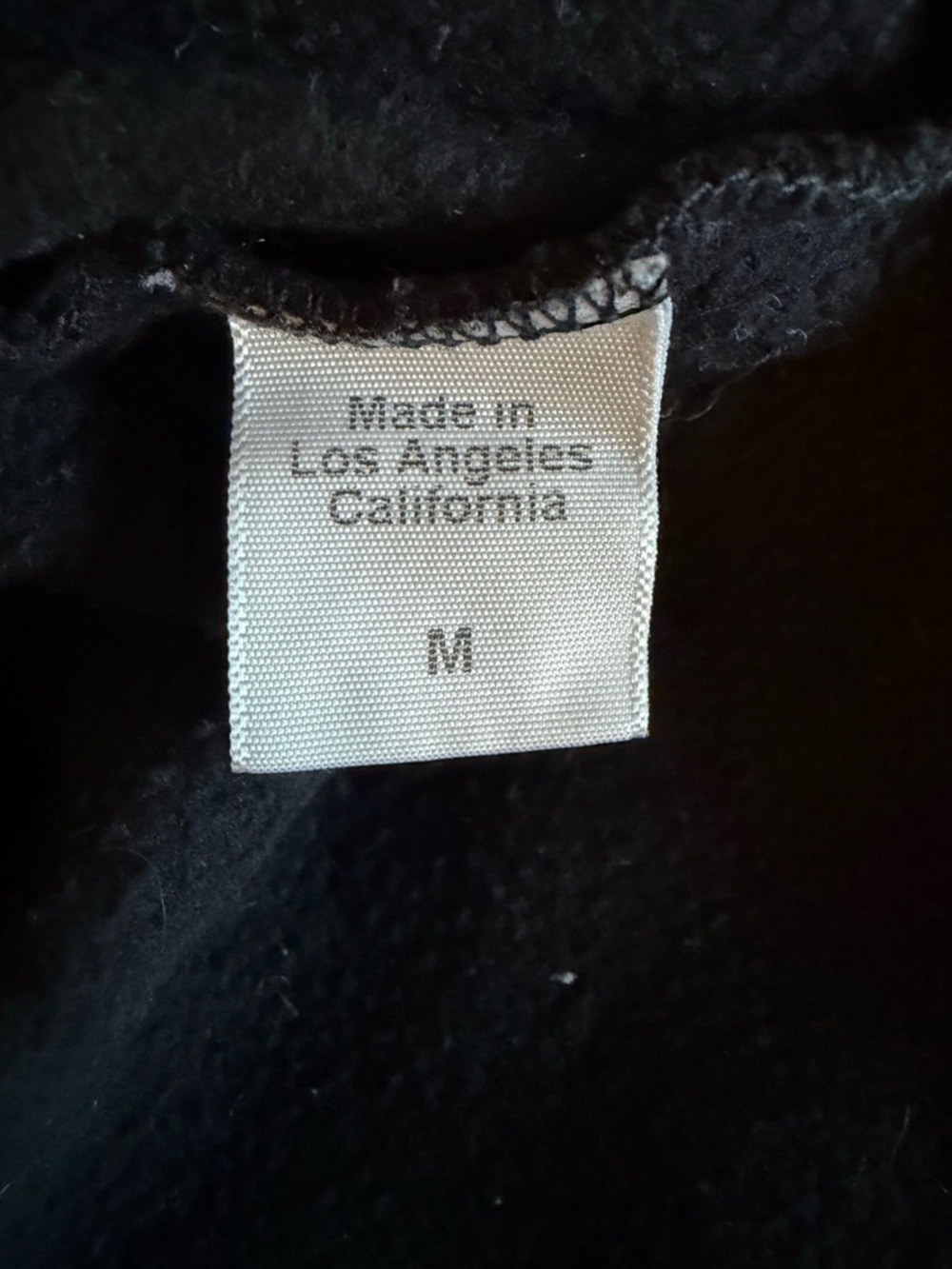 Clare V Le Drop Black Sweatshirt with cream 'oui' Graphic, Medium - Picture 9 of 9